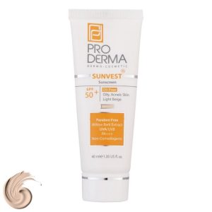 کرم ضد آفتاب و ضد لک پرودرما SPF50 بژ روشن