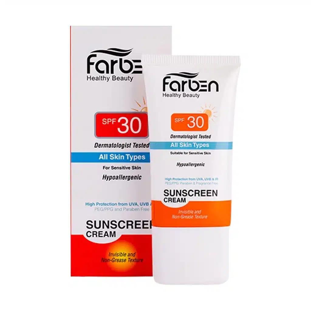کرم ضد آفتاب SPF30 پوست حساس فاربن