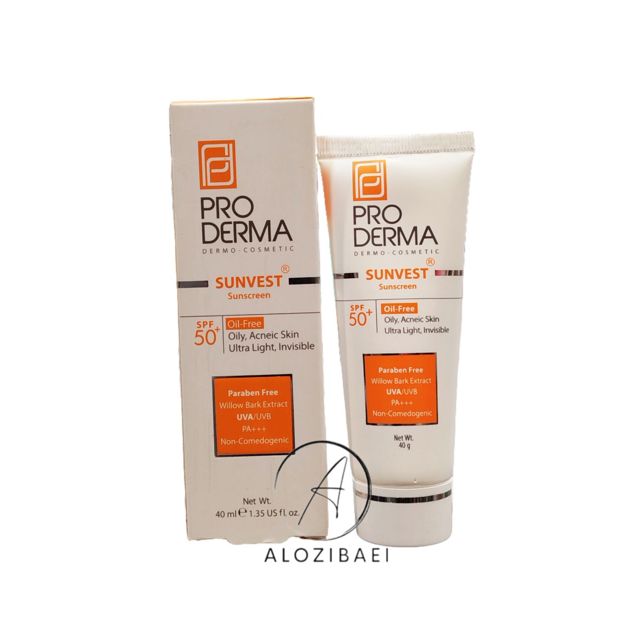 کرم ضد آفتاب فاقد چربی پرودرما بدون رنگ SPF50